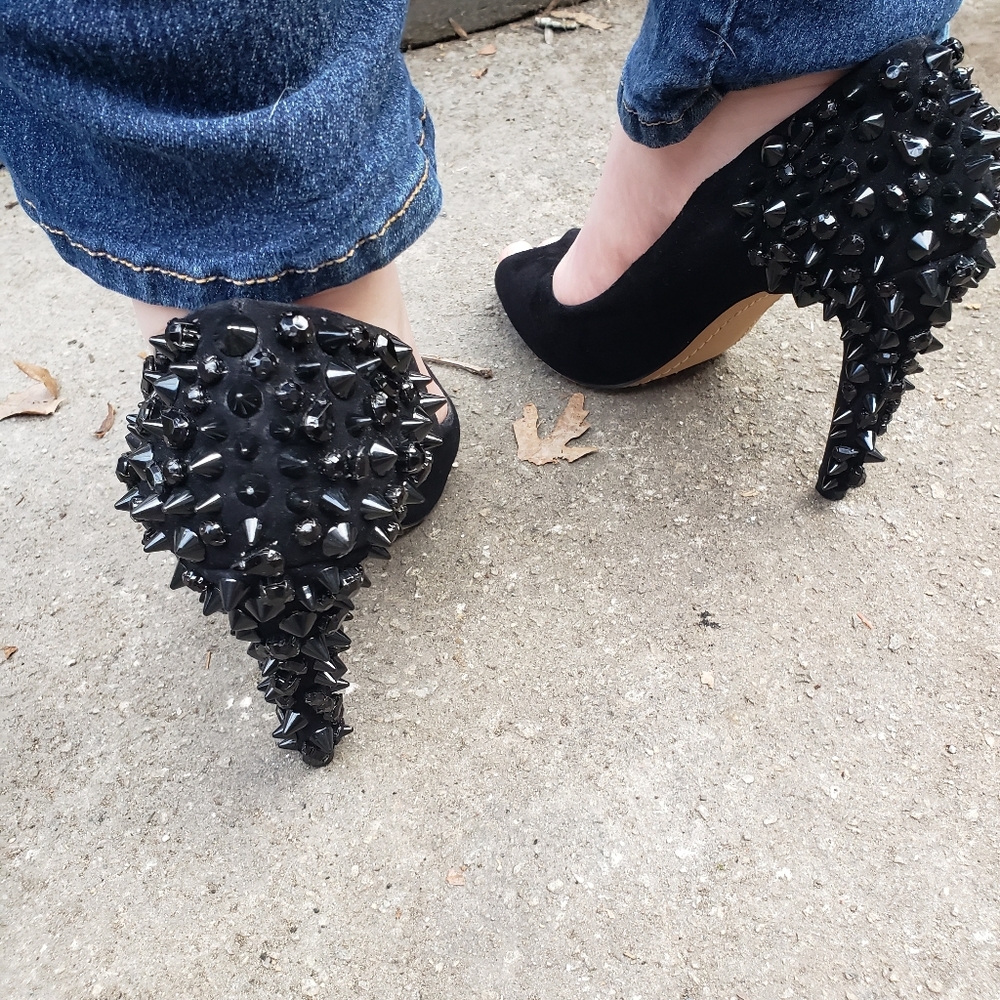 Sam Edelman Lorissa Suede Spiked Heels